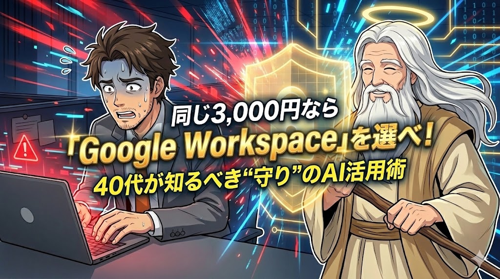 同じ3,000円なら「Google Workspace」を選べ!40代が知るべき“守り”のAI活用術